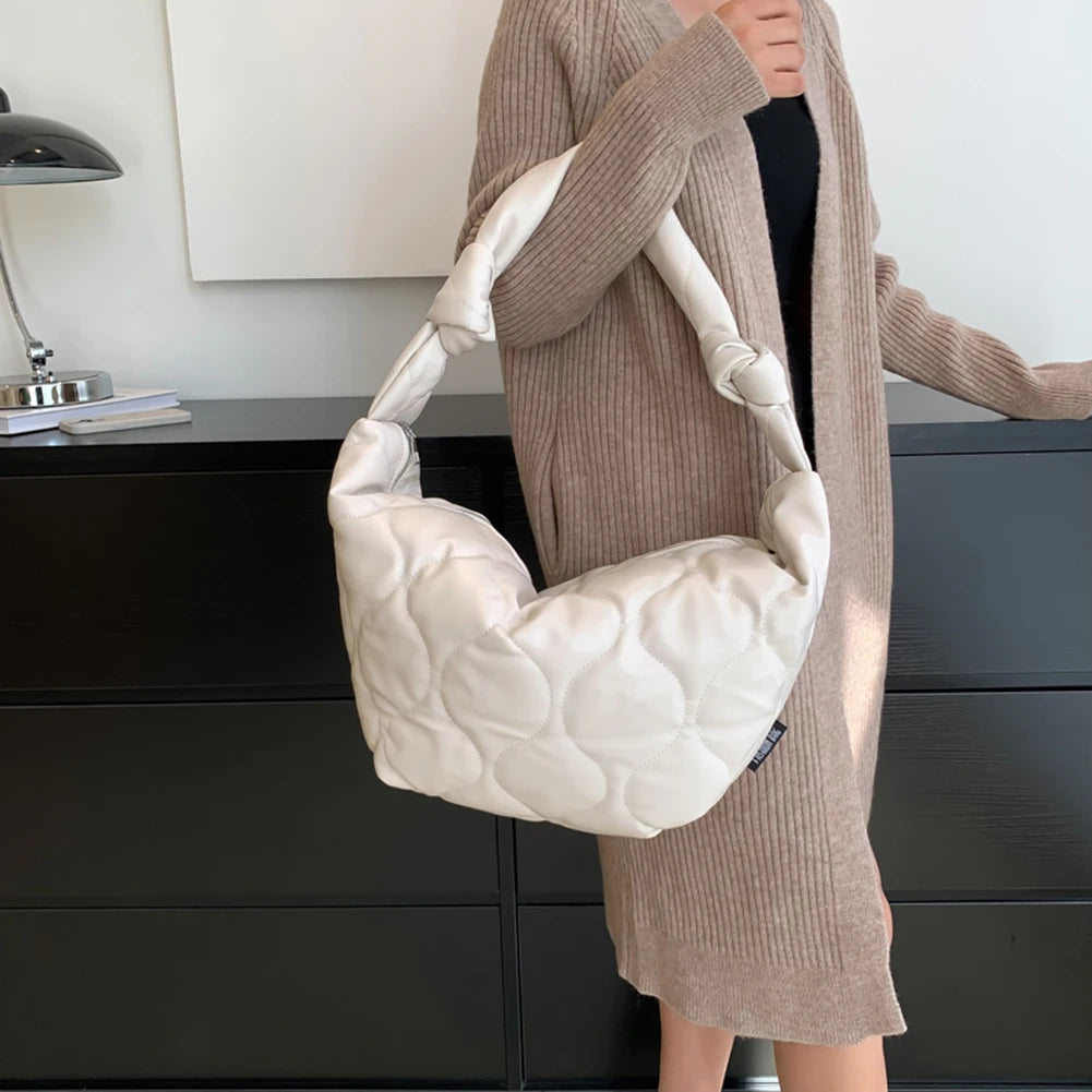 Autumn Winter Crossbody Bags Dumplings Cotton Padded Messenger Bag