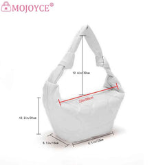 Autumn Winter Crossbody Bags Dumplings Cotton Padded Messenger Bag Solid Handbag