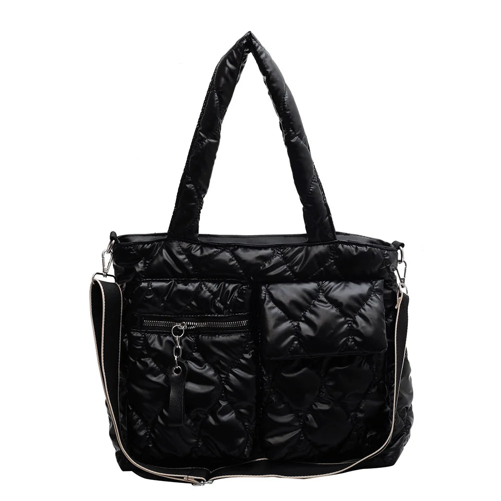 Large Capacity Quilted Shoulder Bag Waterproof for Travel