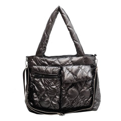 Down Padded Shoulder Bags Large Capacity Casual Quilted Handbag Lady Tote