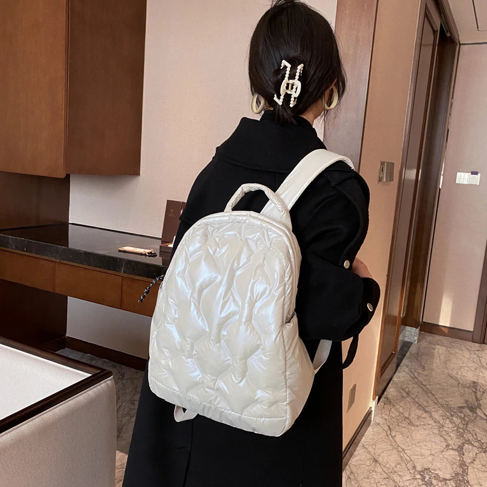 Autumn Winter Cotton Backpack Large Capacity School Bags