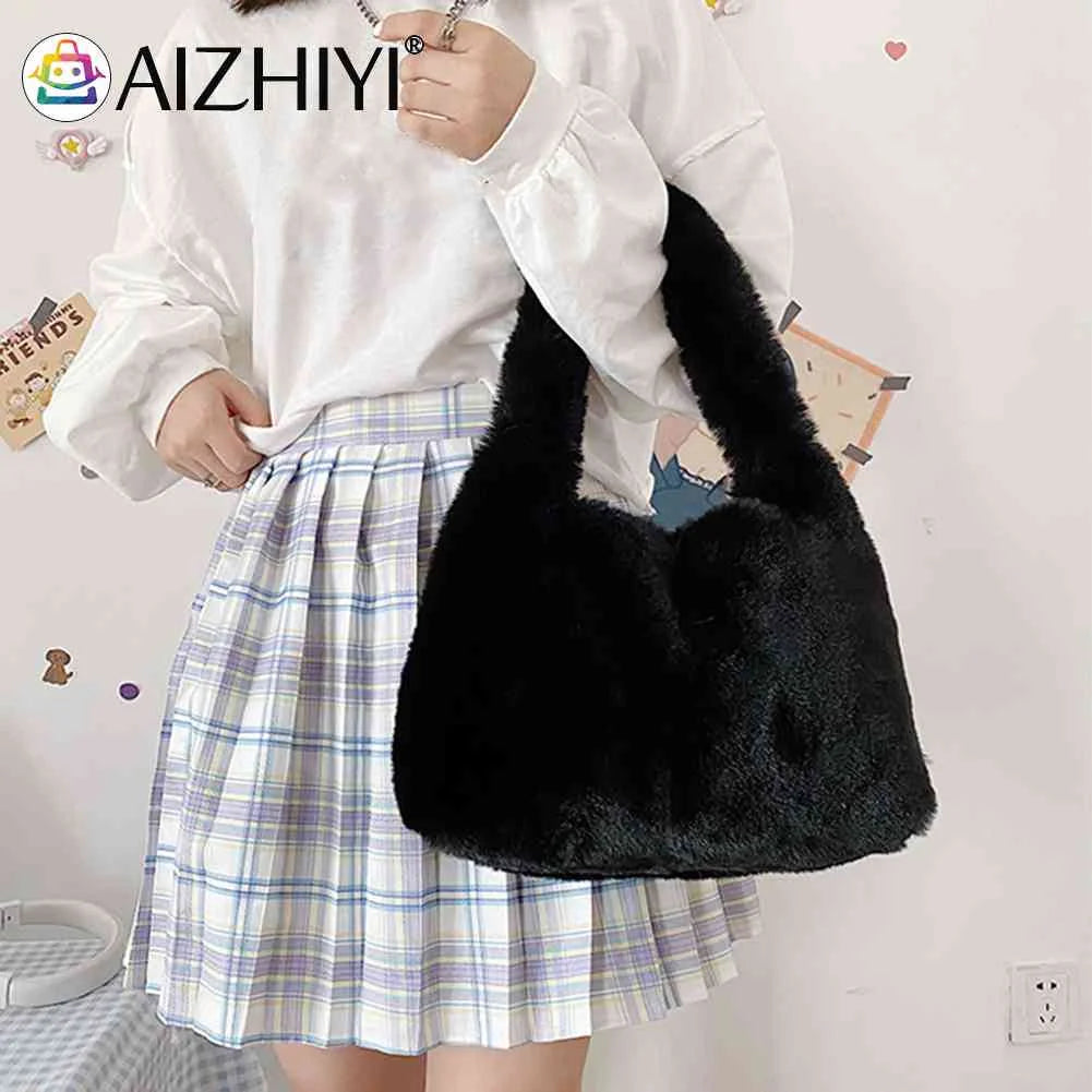 Soft Plush Tote Bag for Women Casual Travel