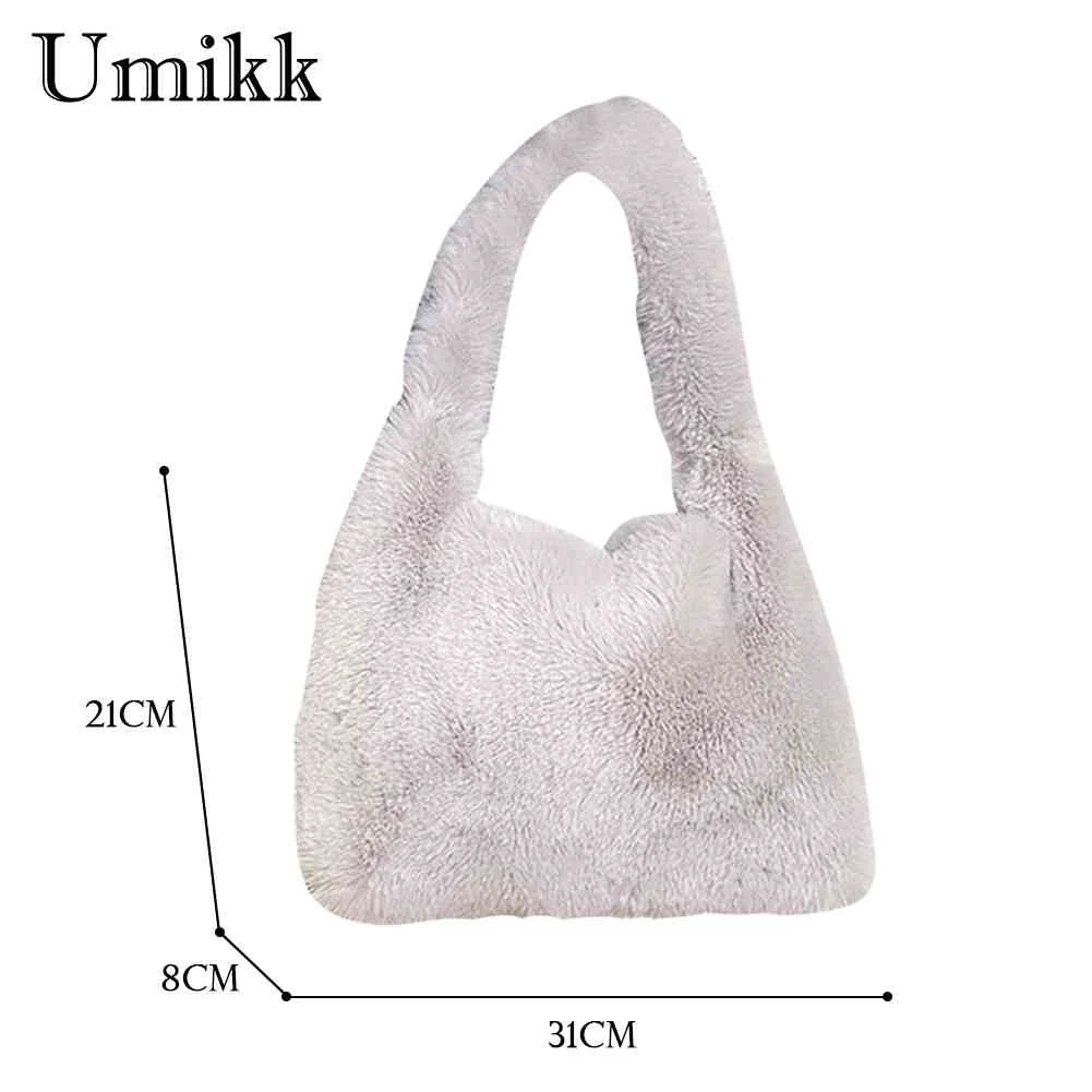 Plush Commuters Bag Women Soft Furry Large Capacity