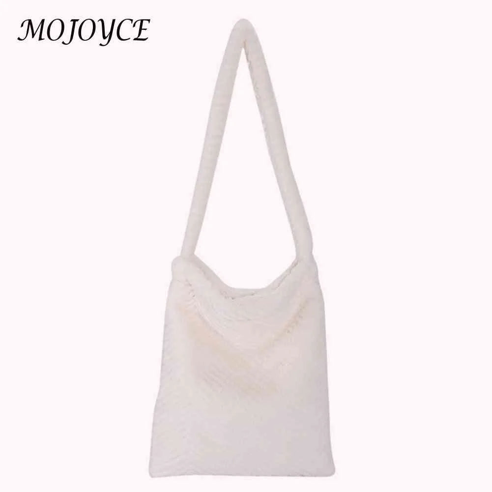 Large Capacity Girls School Bag Soft Plush Fur Tote for Travel Work
