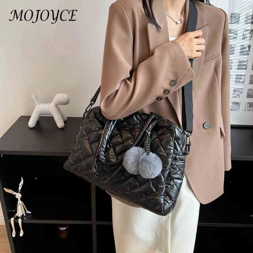 Quilted Shoulder Bag Large Capacity Crossbody Bag for Travel