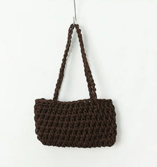 Korea DIY Handbag Cotton Rope Weaving Braided Portable Handbag