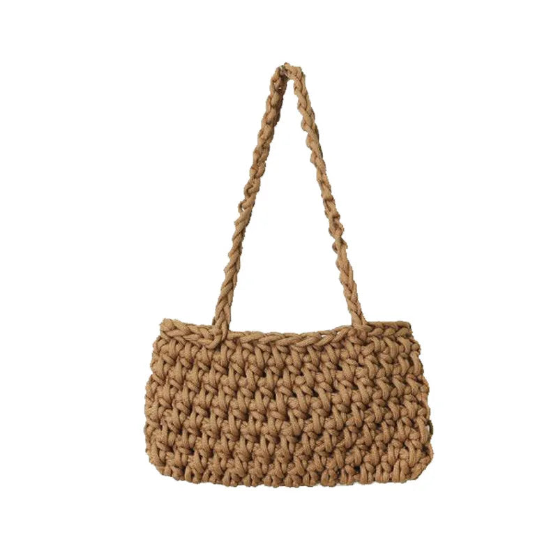 Korea DIY Handbag Cotton Rope Weaving Braided Portable Handbag