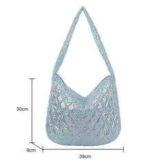 Large-capacity Rhombus Pattern Tote Handbag for Travel Work