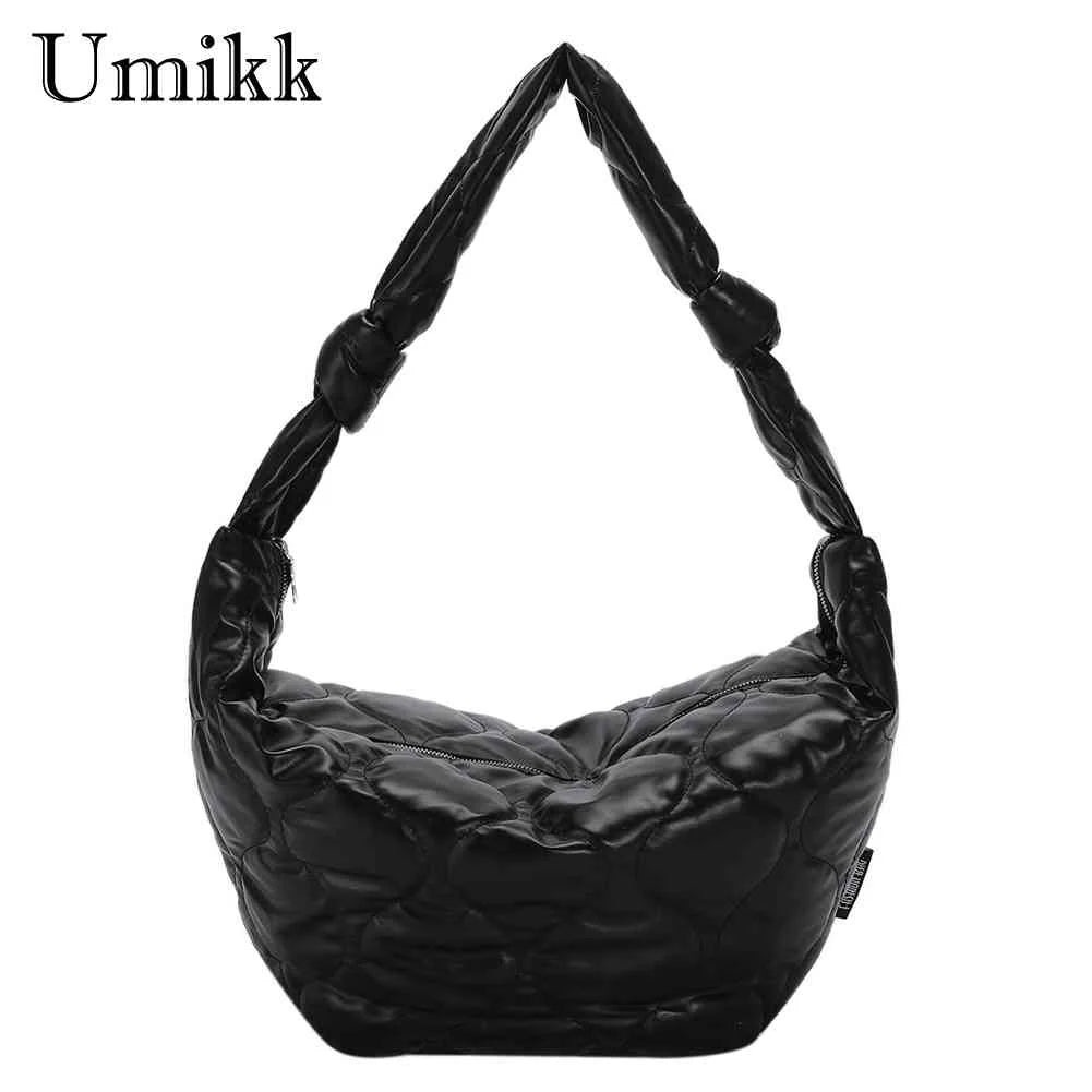 Autumn Winter Messenger Bag Dumplings Cotton Padded Purses Handbag