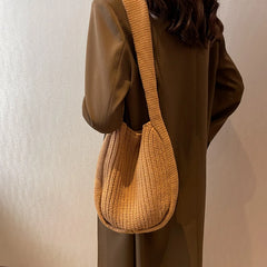 Women's Crossbody Bag Retro Knitting Shoulder Handbag