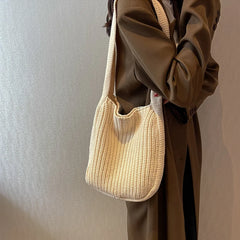 Women's Crossbody Bag Retro Knitting Shoulder Handbag