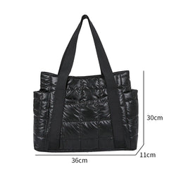 Nylon Women Handbags Casual Quilted Lattice Shoulder Bags