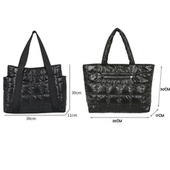 Nylon Women Handbags Casual Quilted Lattice Shoulder Bags