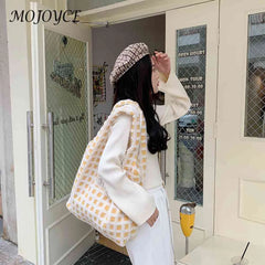 Autumn Winter Plush Shoulder Bag Soft Fleece Casual Handbag