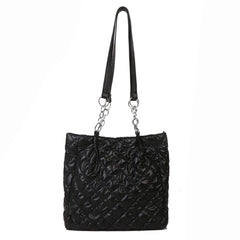 Quilted Cotton Padded Shopper Bag Women Travel Tote