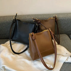 Retro Small Bag Women's Autumn Winter Wild Single Shoulder Bucket Bag