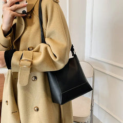 Retro Small Bag Women's Autumn Winter Wild Single Shoulder Bucket Bag