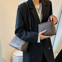 Retro Small Bag Women's Autumn Winter Wild Single Shoulder Bucket Bag