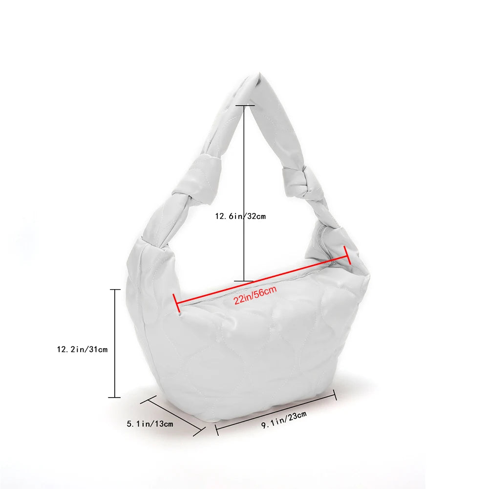 Autumn Winter Shoulder Bag Dumplings Cotton Padded Crossbody Bags Large Travel