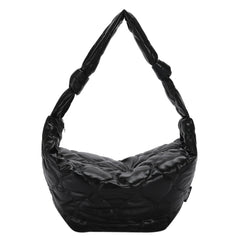 Autumn Winter Crossbody Bag Dumplings Cotton Padded Solid Handbag