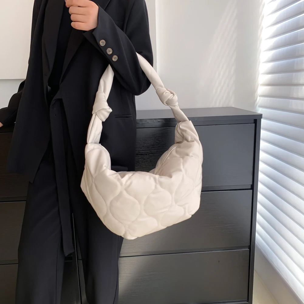 Autumn Winter Shoulder Bag Dumplings Cotton Padded Crossbody Bags Large Travel