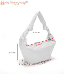 Autumn Winter Dumplings Shoulder Bag Cotton Padded Messenger Bag