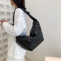 Autumn Winter Shoulder Bag Dumplings Cotton Padded Purses Handbag