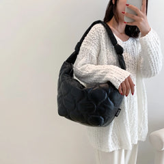 Autumn Winter Shoulder Bag Dumplings Cotton Padded Purses Handbag