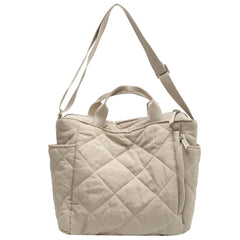 Quilted Cotton-padded Bag Large Capacity Rhombic Lattice