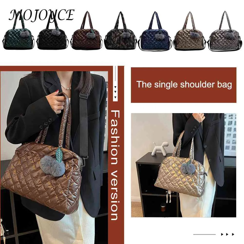 Quilted Shoulder Bag Large Capacity Travel Crossbody Bag