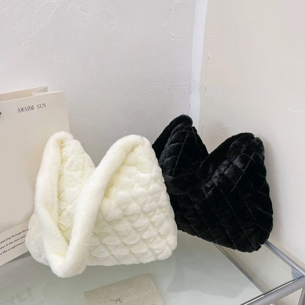 Soft Plush Shoulder Bag Women Fluffy Satchel Messenger