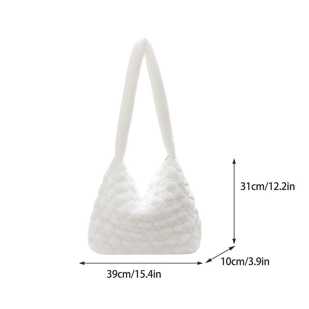 Soft Plush Shoulder Bag Women Fluffy Satchel Messenger