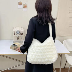 Soft Plush Shoulder Bag Women Fluffy Satchel Messenger