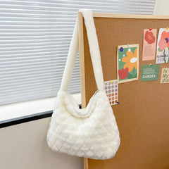 Soft Plush Shoulder Bag Women Fluffy Satchel Messenger