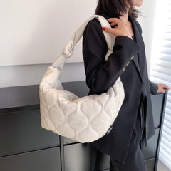 Autumn Winter Shoulder Bags Dumplings Cotton Padded Purses Handbags
