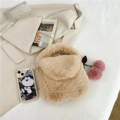 Shoulder Handbags with Pompom Pendant Crossbody Handbags
