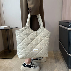 Retro Rhombic Lattice Tote Shopping Bags Ladies Clutch Shoulder Bag
