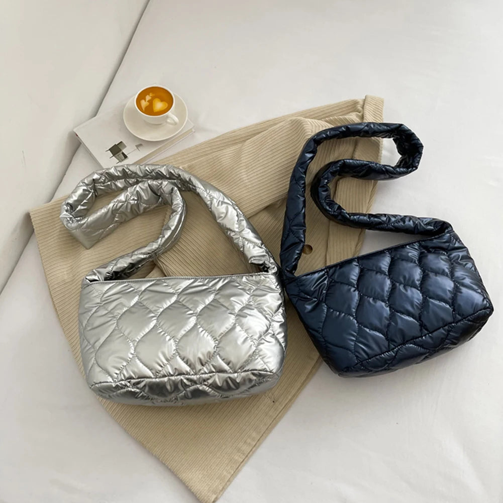 Quilted Rhombic Crossbody Bag for Women, Casual Handbag for Girls
