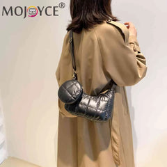Women Shoulder Bag Quilted Commute Bags Casual Diamonds Small Round Purse