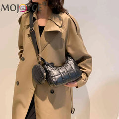 Women Shoulder Bag Quilted Commute Bags Casual Diamonds Small Round Purse
