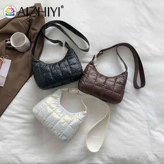 Quilted Women Shoulder Bag with Small Round Purse