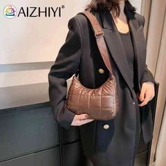 Quilted Women Shoulder Bag with Small Round Purse