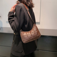Quilted Shoulder Bag with Small Round Purse