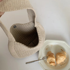Hand Knitted Ethnic Bucket Bag for Women