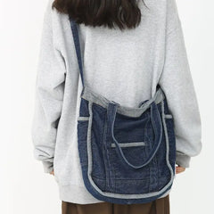 Autumn/Winter Retro Denim Shoulder Bag Tote Women Handbag
