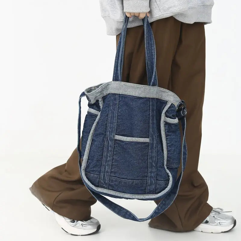 Autumn/Winter Retro Denim Shoulder Bag Tote Women Handbag