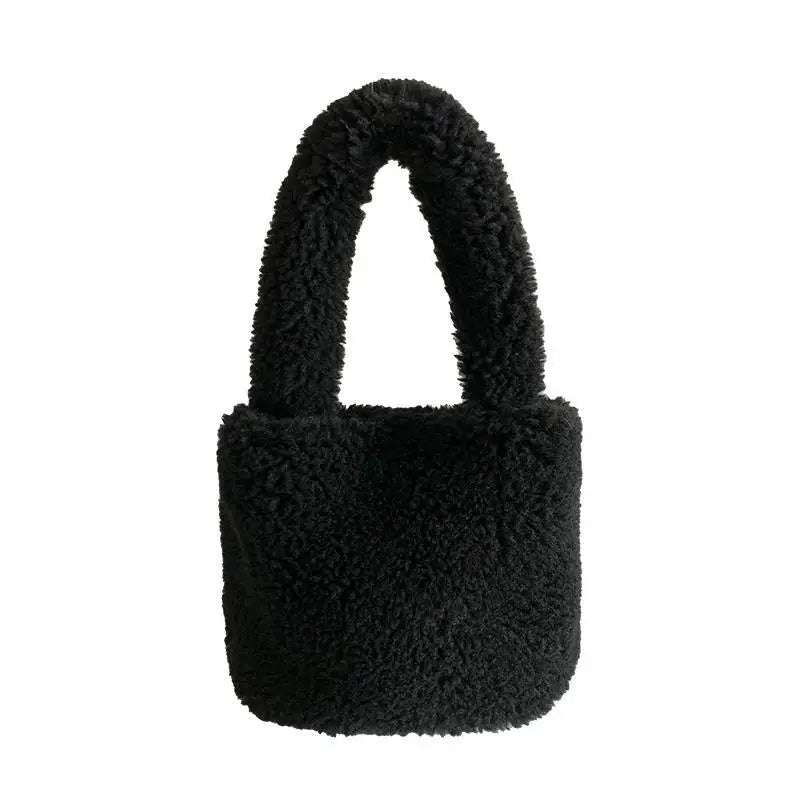 Autumn/Winter Plush Bag for Women 2022 - Luxury Lamb Wool Bucket Bag