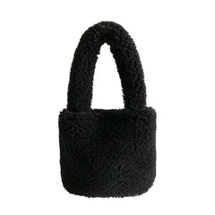 Autumn/Winter Plush Bag for Women 2022 - Luxury Lamb Wool Bucket Bag