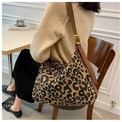 Leopard Print Shoulder Messenger Bag Large Capacity Bag