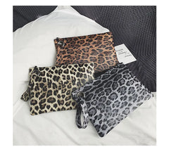 Leopard Retro Hand Bag Women's Autumn-Winter Ins Hot Hong Kong Style